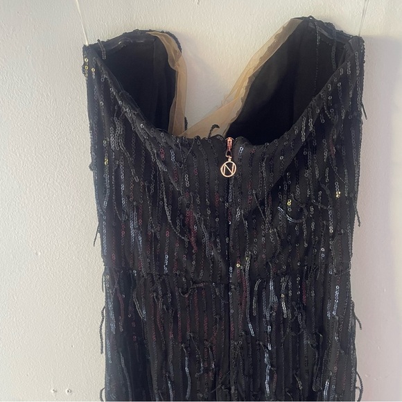 New! Nookie Karma Gown Black Strapless Sequin Evening Gown NWT 37644 - Picture 7 of 11